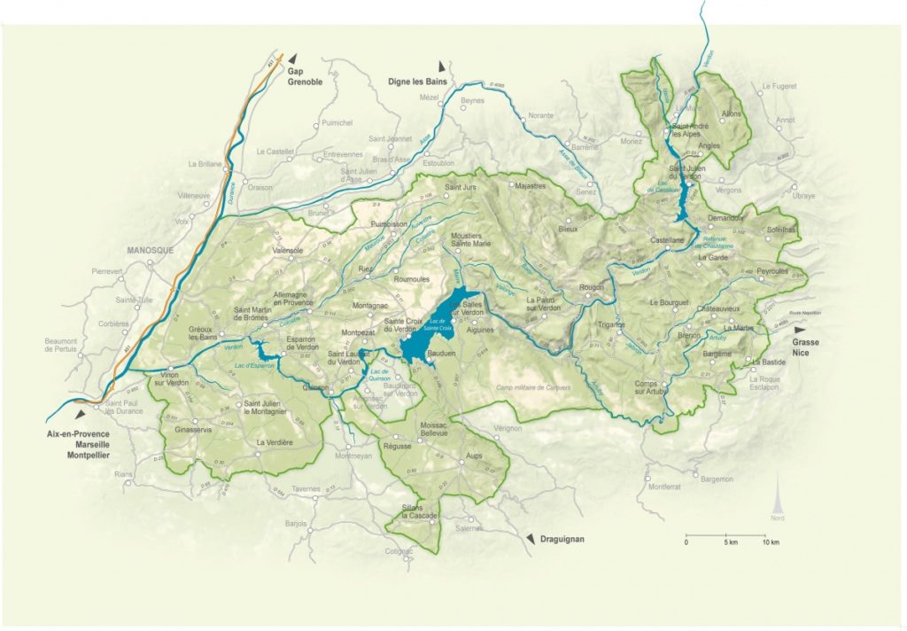 Carte PNR du Verdon