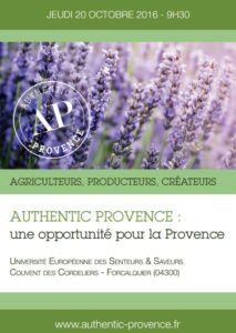 affiche de la conférence-débat organisée par Authentic Provence