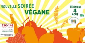 affiche soirée végane Naturoptère