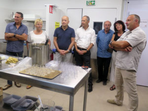 visite de l'atelier de transformation
