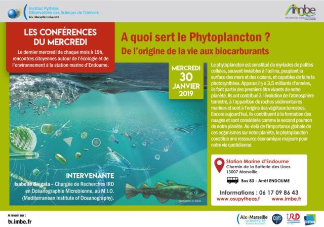 conférence sur le phytoplancton avec la station marine d'Endoume