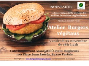 burger végétal avec Farigoulette