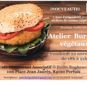 burger végétal avec Farigoulette