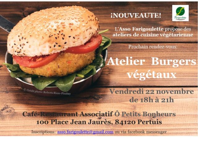 burger végétal avec Farigoulette