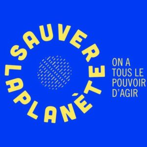 logo Sauver la planète Bleu Tomate