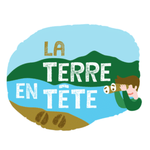 logo la terre en tête Bleu Tomate