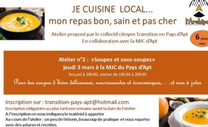 Atelier soupe avec Citoyens en Transition pays d'Apt