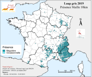 répartition loup 2019