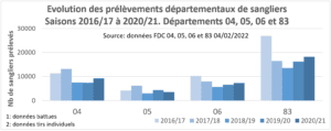 Prélèvements des sangliers en Paca