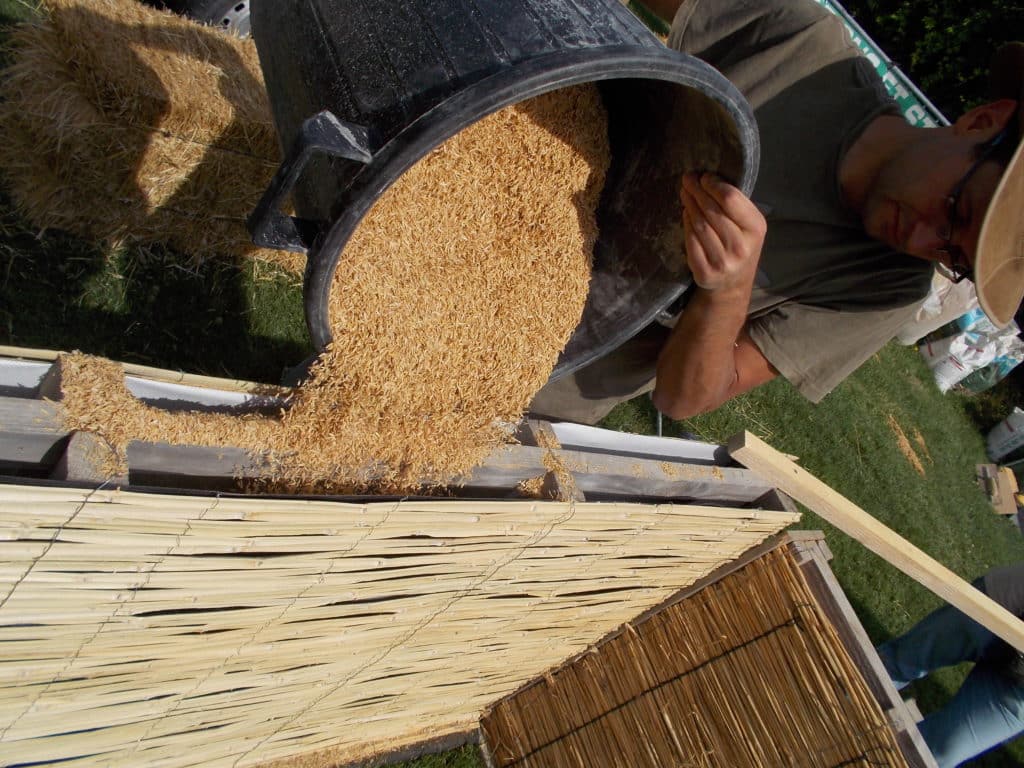 Maquette de démonstration d'isolation en balle de riz APTE