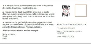 le verso de la carte
