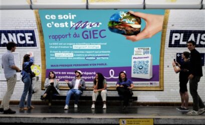 le Collectif Pour un Réveil Ecologique et la campagne du GIEC dans le métro