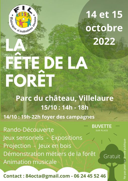 Villelaure et la fête de la Forêt crédit le FIL