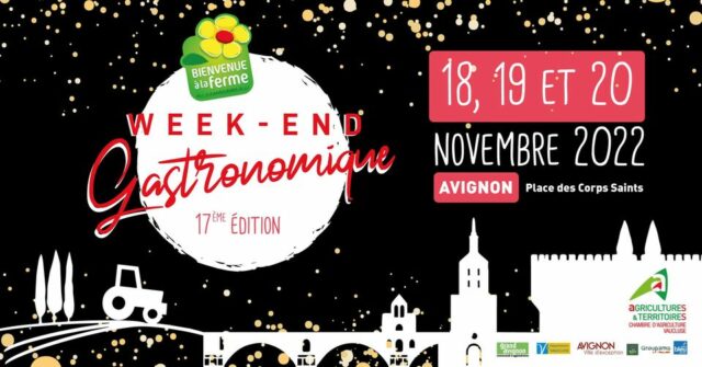 affiche WE gastro Avignon Bienvenue à la ferme