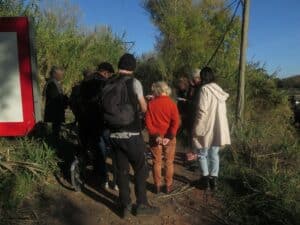 le groupe en balade à la Barthelasse