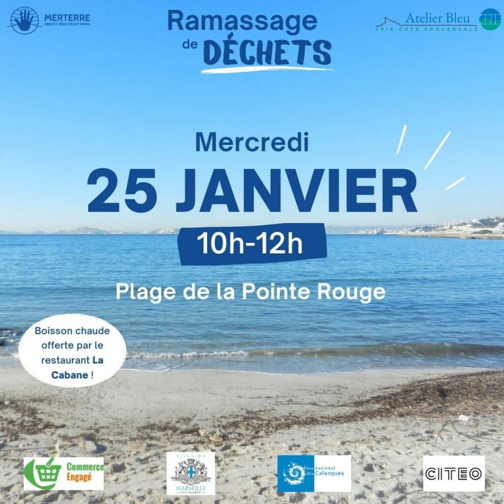 Ramassage des déchets sur la plage de la Pointe Rouge Bleu Tomate le mag