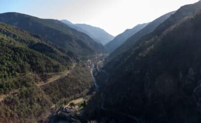 Le villagede Breil-sur-Roya avant le passage de la tempête Alex en 2020