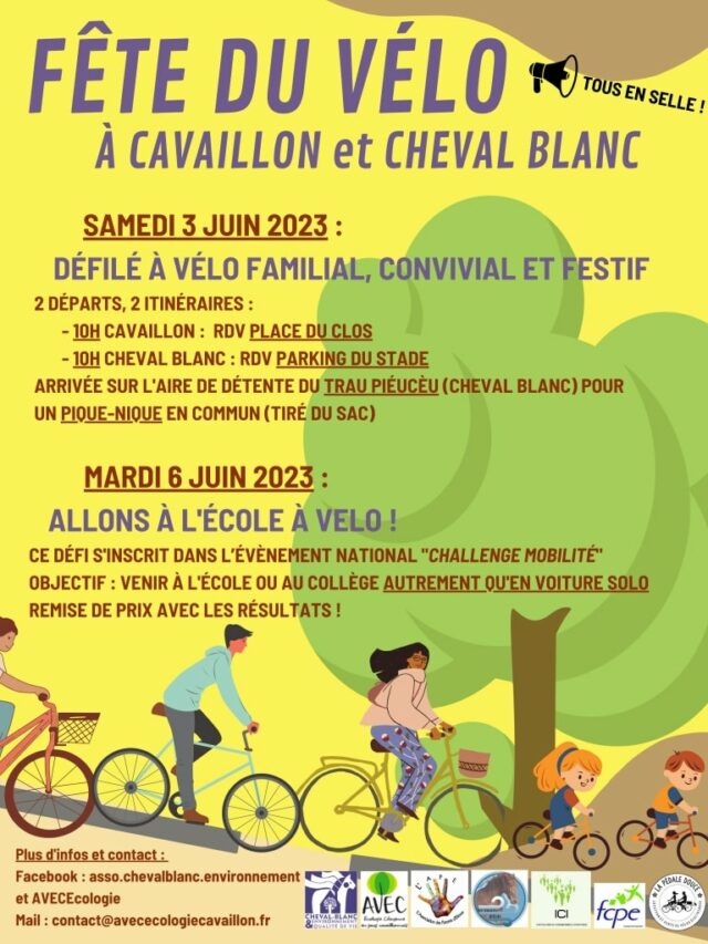 Fête du vélo à Cheval-Blanc et Cavaillon