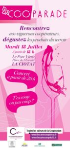 Affiches des Cooparades le 18 juillet à La Ciotat.
