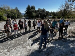 Avant la balade dans la canopée, briefing