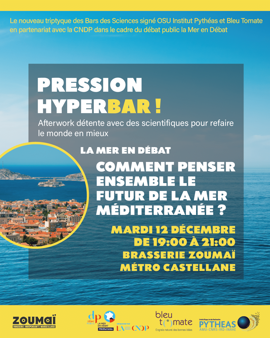 Bar des Sciences « La Mer en Débat » #2 : Comment penser ensemble le futur de la Méditerranée ? Bleu Tomate