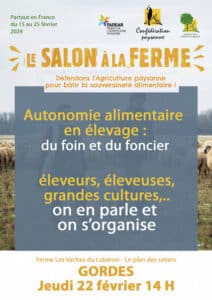 affiche du Salon à la Ferme à Gordes le 22 février 2024