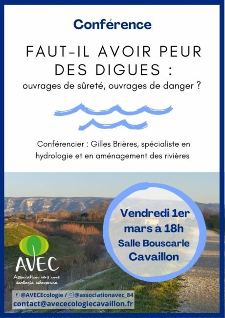 conférence sur l'utilité des digues dans le cas de la rivière du Calavon