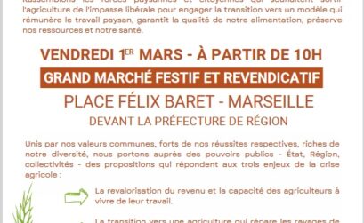 affiche du marché festif du 1er mars à Marseille