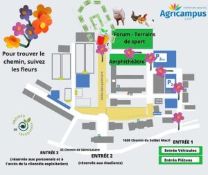 Plan d'accès à l'Agricampus Var Hyères