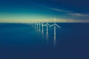éoliennes en mer Bleu Tomate