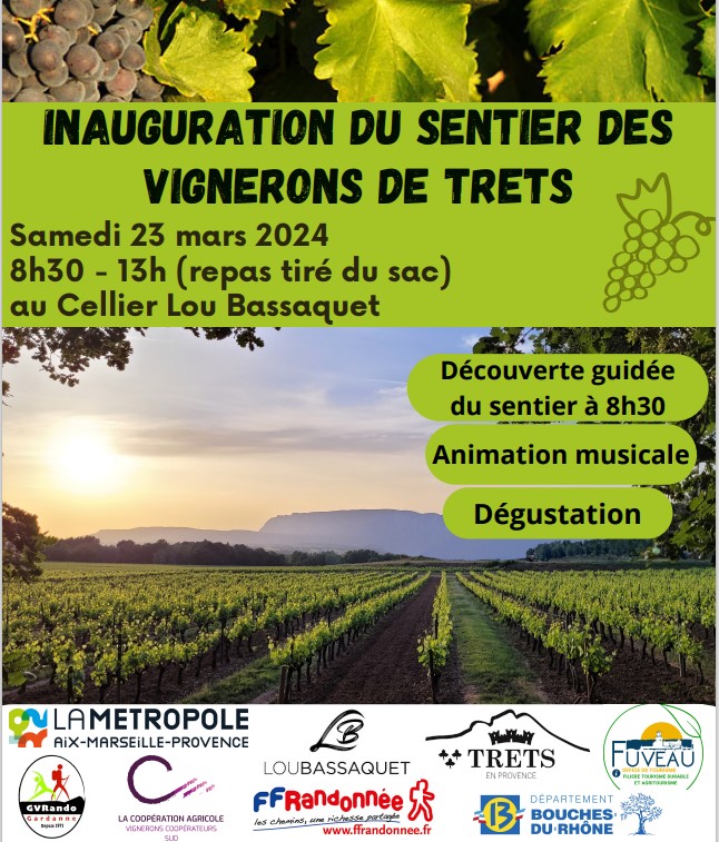 inauguration du sentier des vignerons à Trets