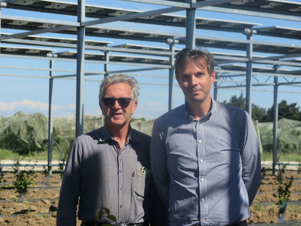 Michel André arboriculteur et Boris Marchal de Sun'Agri
