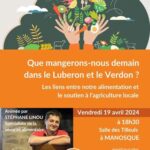 conférence débat sur l'alimentation durable en Luberon et Verdon