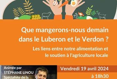conférence débat sur l'alimentation durable en Luberon et Verdon