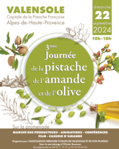 affiche 3e journée amande, pistache et olive Valensole
