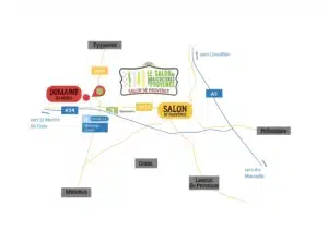 Plan d'acces Salon des agricultures de provence 2025