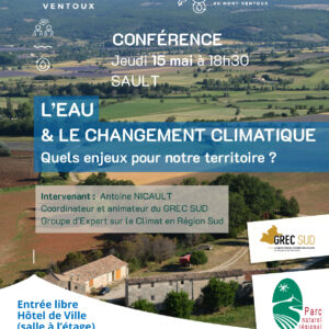 Conférence Eau et changement climatique avec le Parc Naturel Régional du Ventoux Bleu Tomate