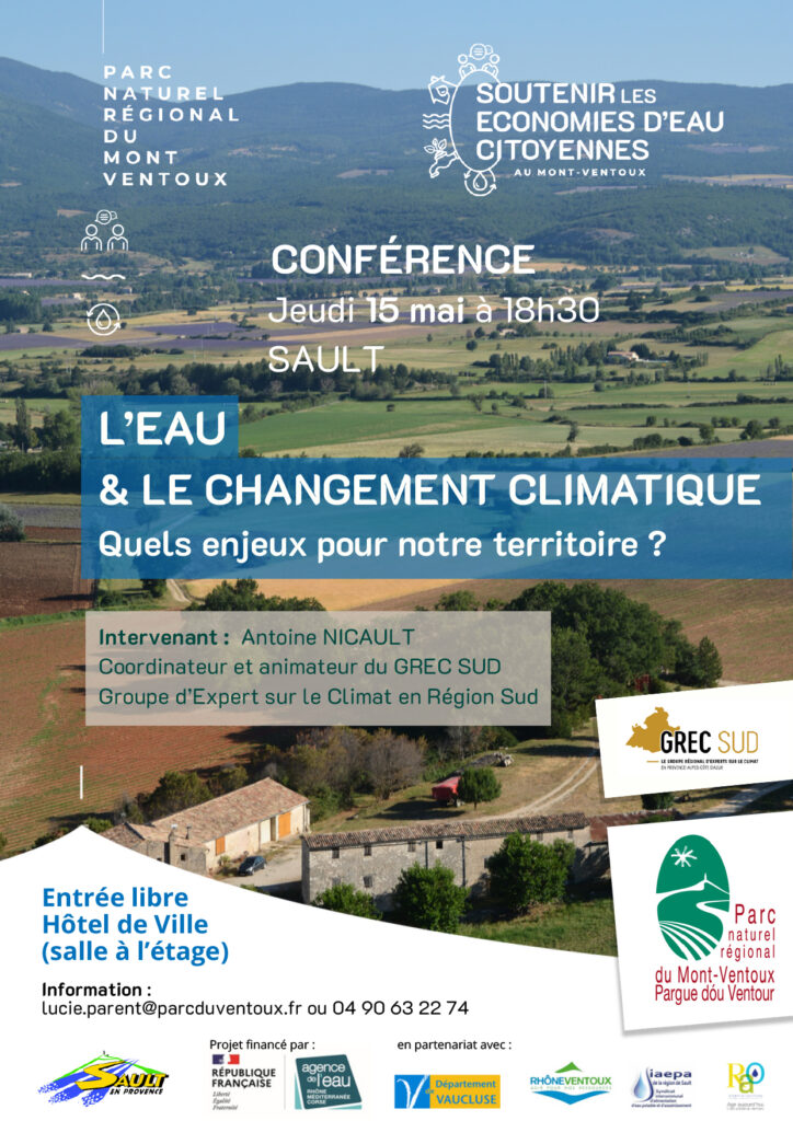 Conférence Eau et changement climatique avec le Parc Naturel Régional du Ventoux Bleu Tomate