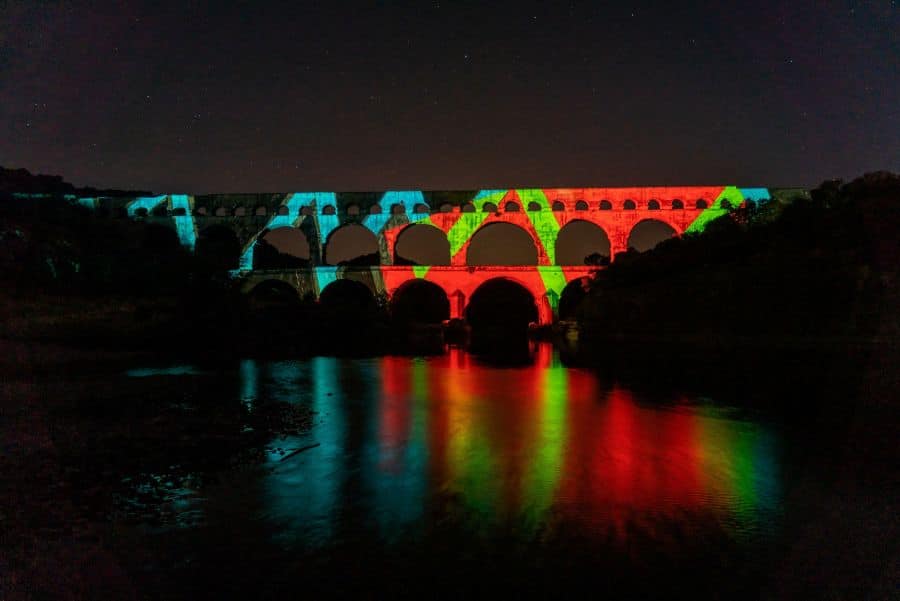 FERAUD -Projection-lumineuse-Pont-du-Gard-©-JEREMY-DAMIEN-photo-par Ludovic-Maillard-©-tous droits réservés-adagp