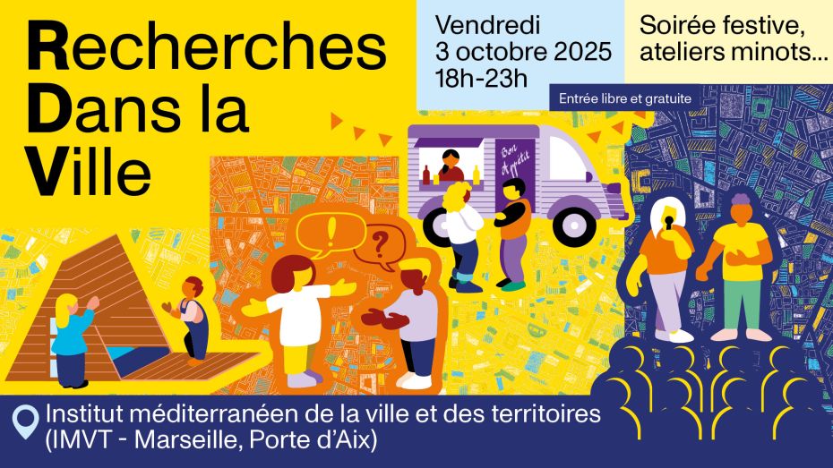 Soirée festive à Marseille : chercheurs et public explorent la ville entre science, jeux et rencontres.