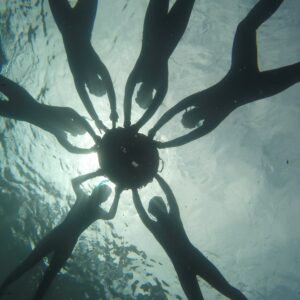 Randonnée palmée guidée à La Ciotat pour découvrir les fonds marins du Mugel. Activité des 6 ans avec matériel fourni par l'Atelier Bleu