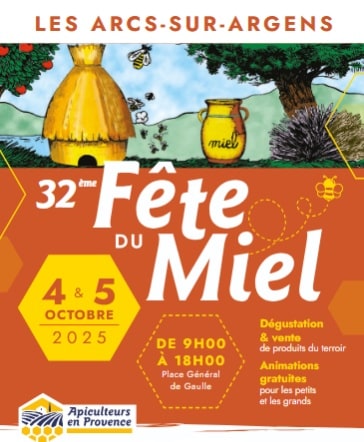 affiche Fête du miel 2025 les Arcs 83