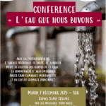 Conférence "L'eau que nous buvons" Bleu Tomate