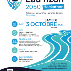 Hackathon citoyen sur l'eau à Salon de Provence : Eau'rizon 2050 Bleu Tomate Hackathon citoyen sur l'eau à Salon de Provence : Eau'rizon 2050 Bleu Tomate