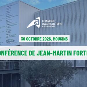 Mougins : le maraîchage sur petites surfaces Bleu Tomate affiche conférence JM Fortier